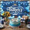 Happy Father’s Day Backdrop Banner – 71 x 43 Inch Blue Father’s Day Party Decoration Background for Indoor Outdoor Celebration, Photography Booth & Home Decor Supplies
